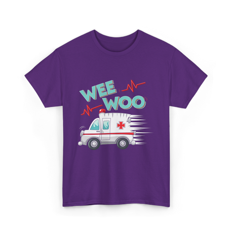 Wee Woo Ambulance Paramedic EMT T-Shirt - Purple
