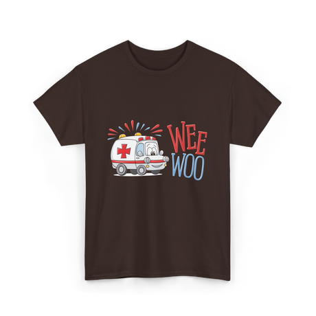 Wee Woo Ambulance Paramedic T-Shirt - Dark Chocolate