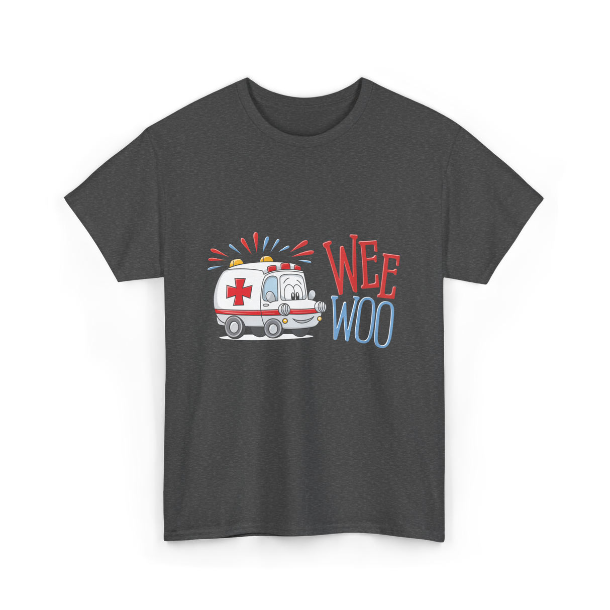 Wee Woo Ambulance Paramedic T-Shirt - Dark Heather