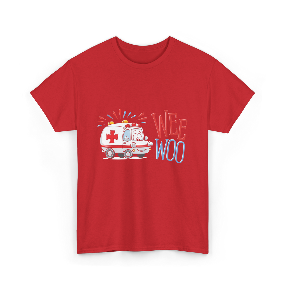 Wee Woo Ambulance Paramedic T-Shirt - Red