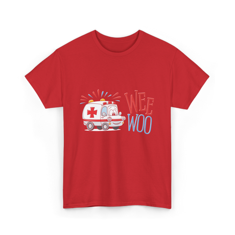 Wee Woo Ambulance Paramedic T-Shirt - Red