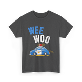 Wee Woo Police Car Cute T-Shirt - Dark Heather