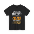 Weekend Forecast Cigars Bourbon T-Shirt - Black