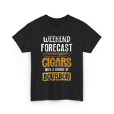 Weekend Forecast Cigars Bourbon T-Shirt - Black