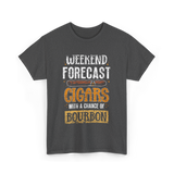 Weekend Forecast Cigars Bourbon T-Shirt - Dark Heather