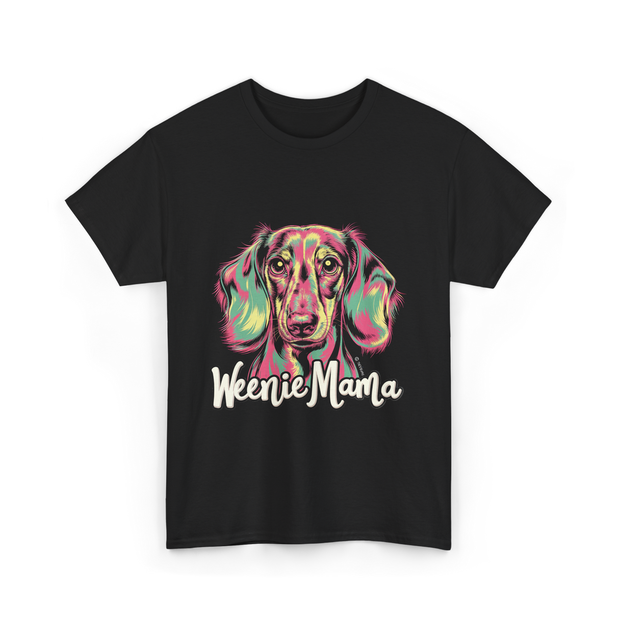 Weenie Mama Dachshund Dog Lover T-Shirt - Black