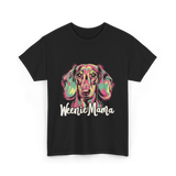 Weenie Mama Dachshund Dog Lover T-Shirt - Black