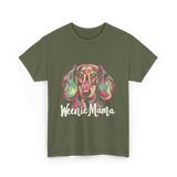 Weenie Mama Dachshund Dog Lover T-Shirt - Military Green