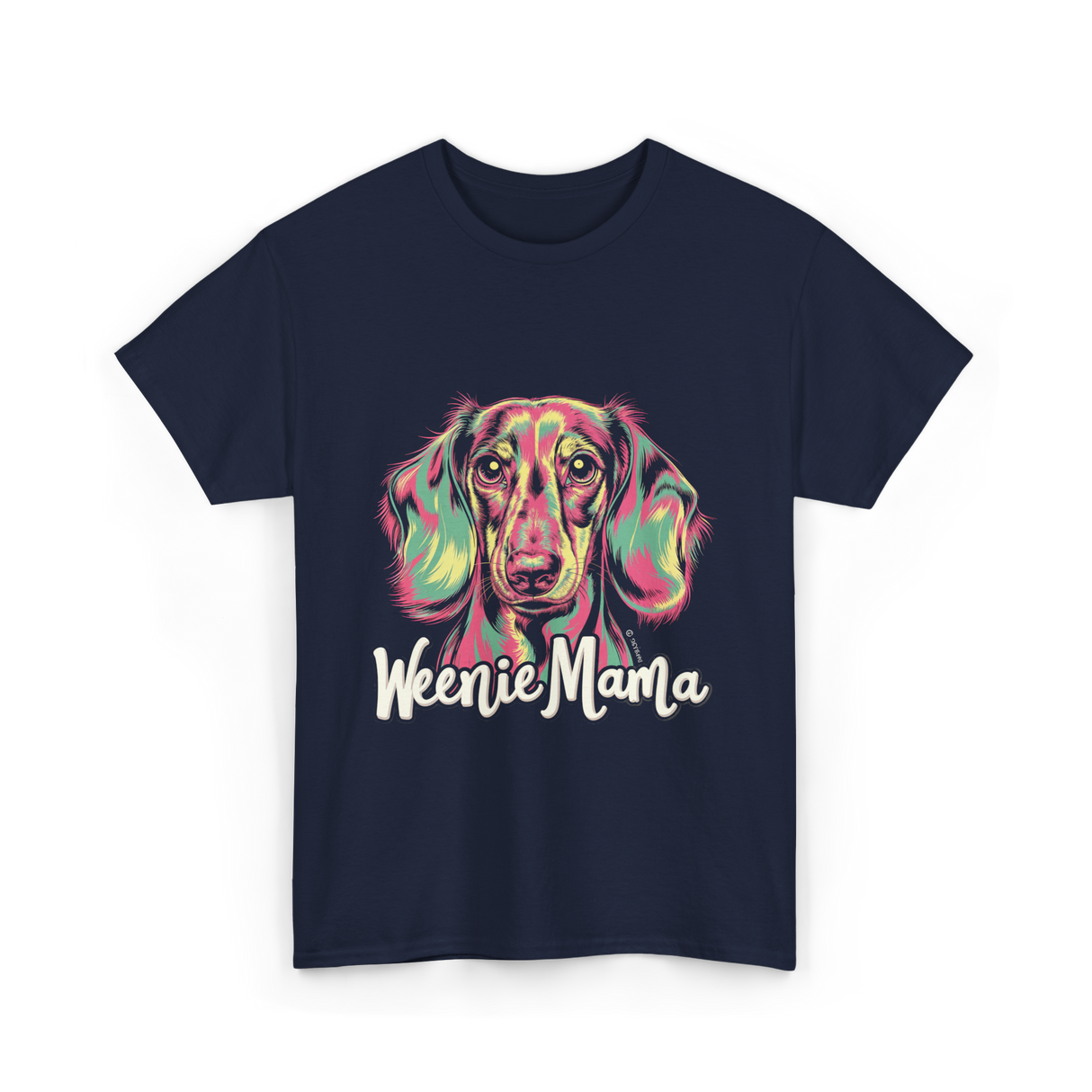 Weenie Mama Dachshund Dog Lover T-Shirt - Navy