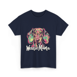 Weenie Mama Dachshund Dog Lover T-Shirt - Navy