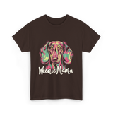 Weenie Mama Dachshund Dog Lover T-Shirt - Dark Chocolate