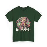 Weenie Mama Dachshund Dog Lover T-Shirt - Forest Green