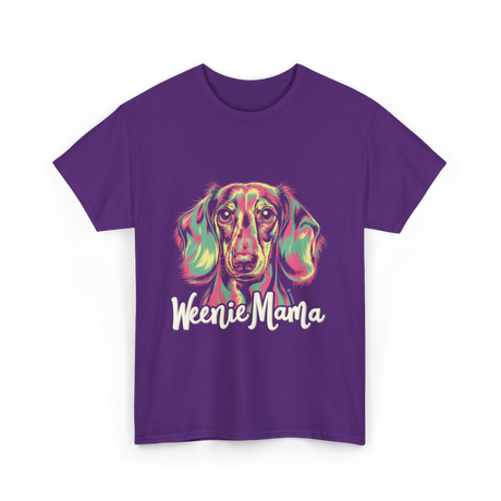 Weenie Mama Dachshund Dog Lover T-Shirt - Purple