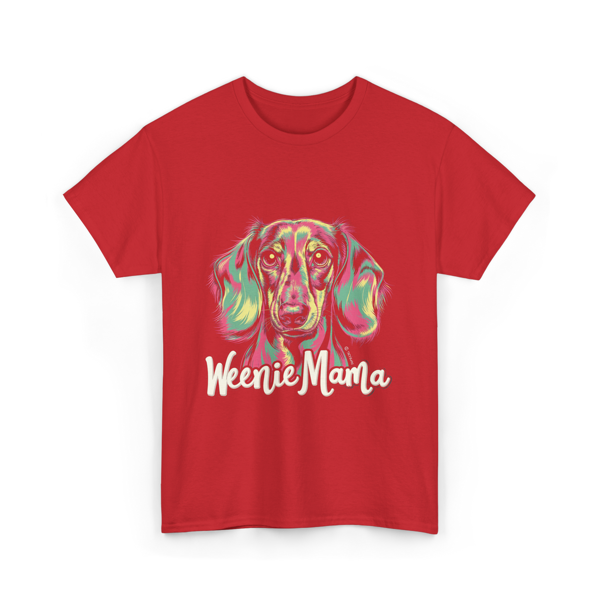 Weenie Mama Dachshund Dog Lover T-Shirt - Red