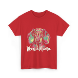 Weenie Mama Dachshund Dog Lover T-Shirt - Red