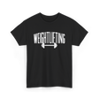 Weightlifting Barbell Fitness T-Shirt - Black