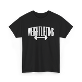 Weightlifting Barbell Fitness T-Shirt - Black