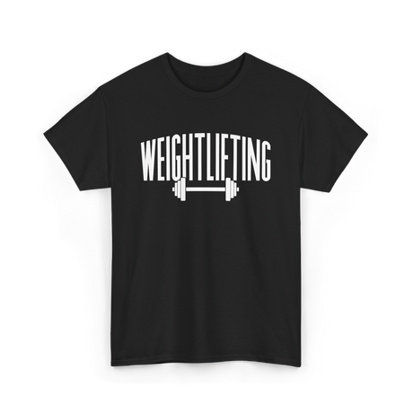 Weightlifting Barbell Fitness T-Shirt - Black