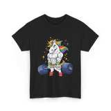 Weightlifting Unicorn Gym Strength T-Shirt - Black