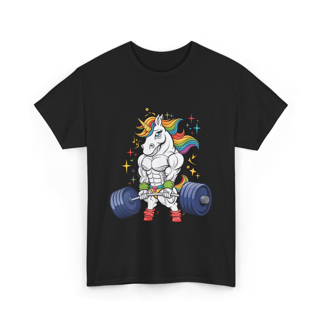 Weightlifting Unicorn Gym Strength T-Shirt - Black