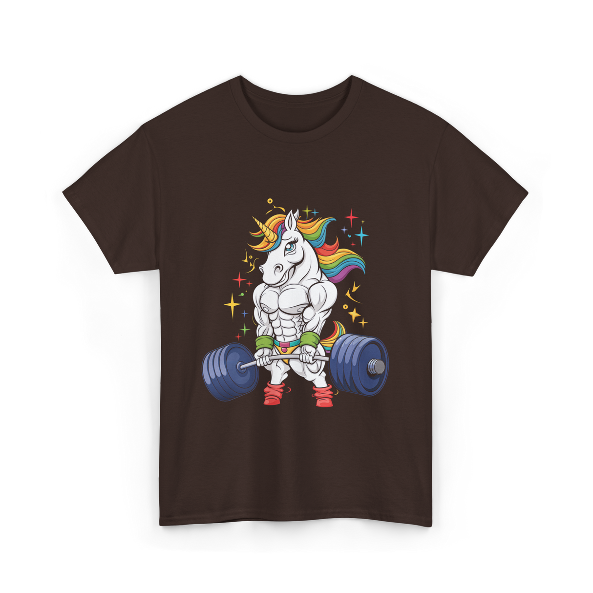 Weightlifting Unicorn Gym Strength T-Shirt - Dark Chocolate