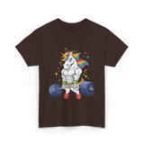 Weightlifting Unicorn Gym Strength T-Shirt - Dark Chocolate