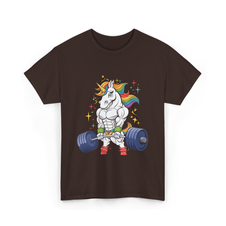 Weightlifting Unicorn Gym Strength T-Shirt - Dark Chocolate