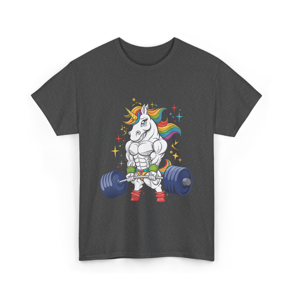 Weightlifting Unicorn Gym Strength T-Shirt - Dark Heather