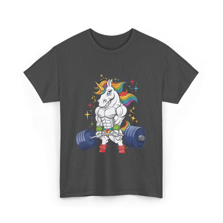 Weightlifting Unicorn Gym Strength T-Shirt - Dark Heather