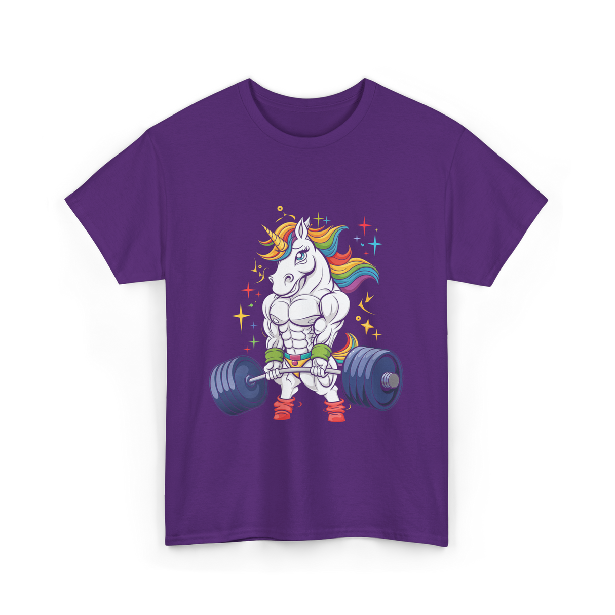 Weightlifting Unicorn Gym Strength T-Shirt - Purple