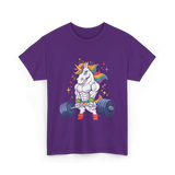 Weightlifting Unicorn Gym Strength T-Shirt - Purple