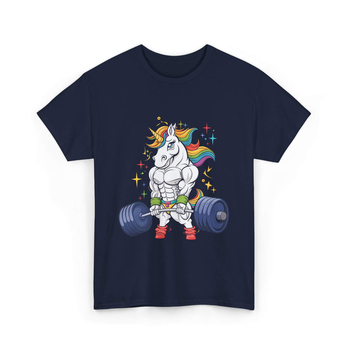 Weightlifting Unicorn Gym Strength T-Shirt - Navy