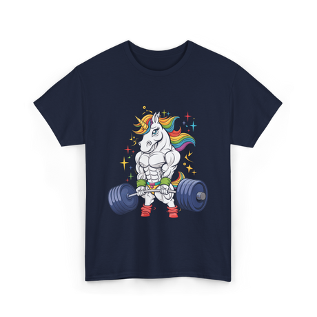 Weightlifting Unicorn Gym Strength T-Shirt - Navy