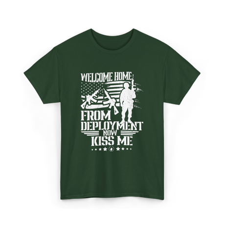 Welcome Home Deployment Military T-Shirt - Forest Green