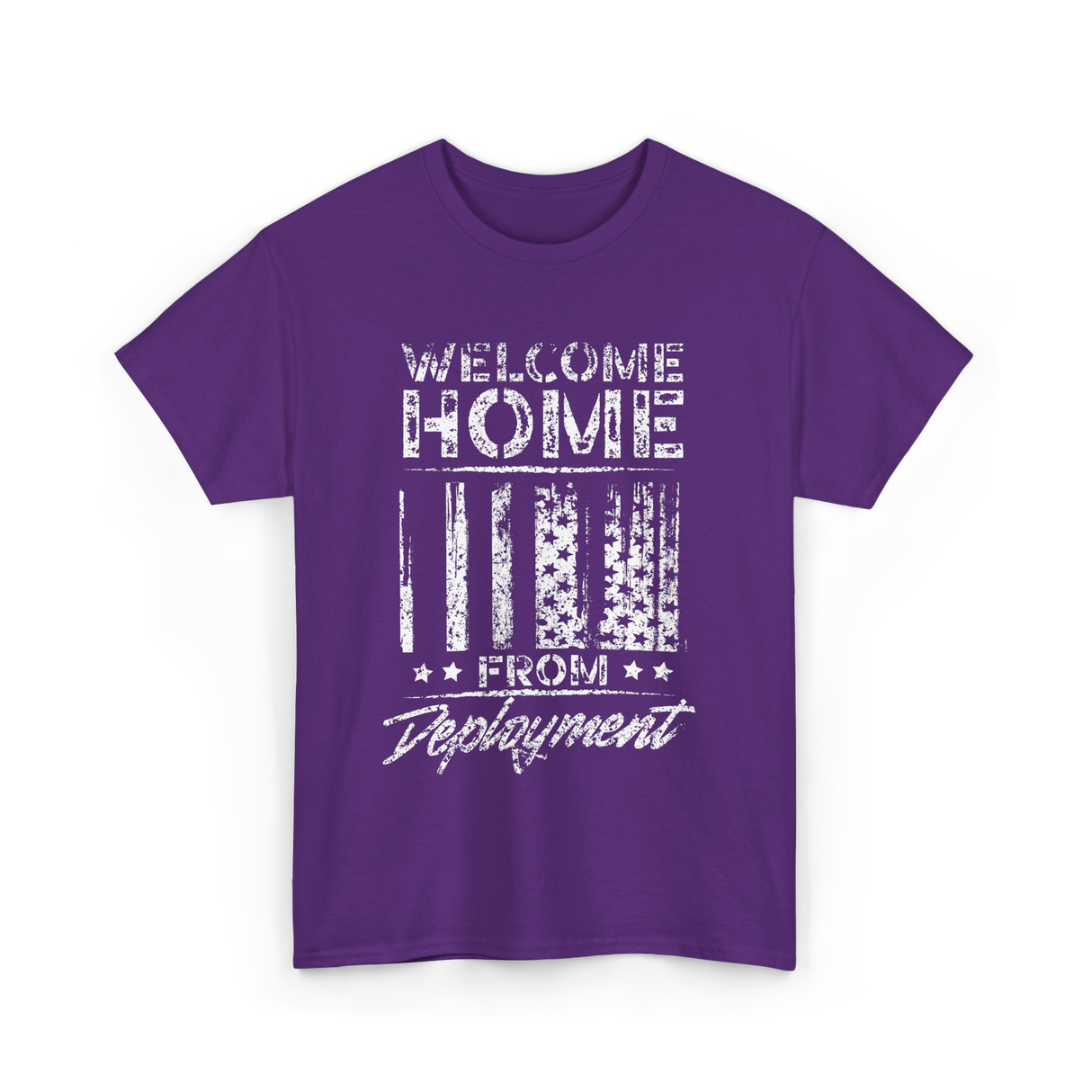 Welcome Home Deployment Military T-Shirt - Purple