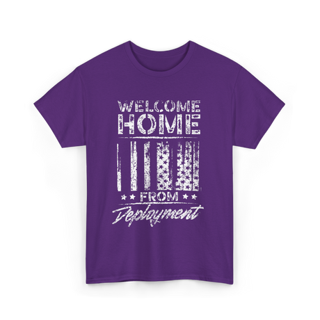 Welcome Home Deployment Military T-Shirt - Purple