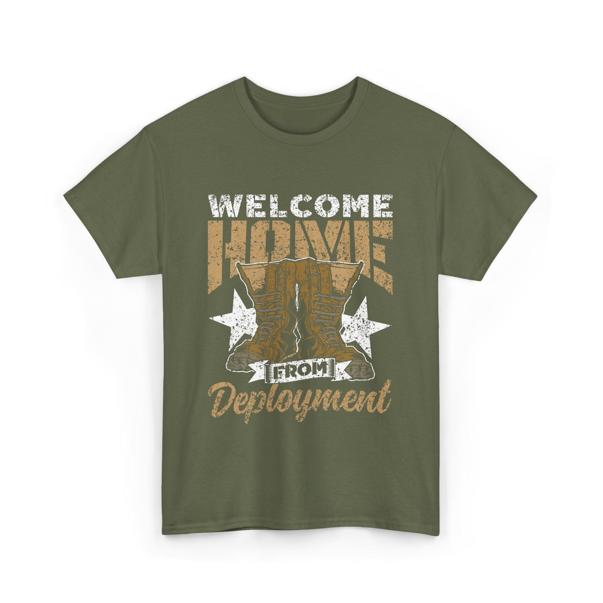 Welcome Home Deployment Military T-Shirt - Military Green