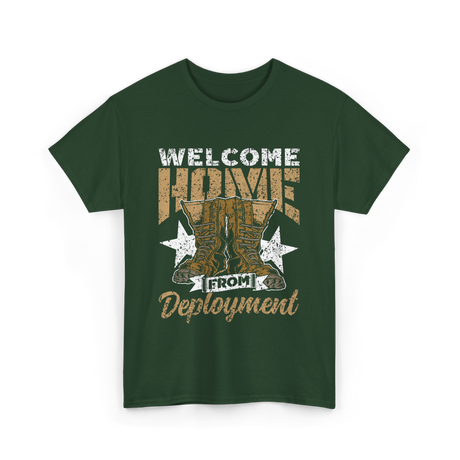 Welcome Home Deployment Military T-Shirt - Forest Green