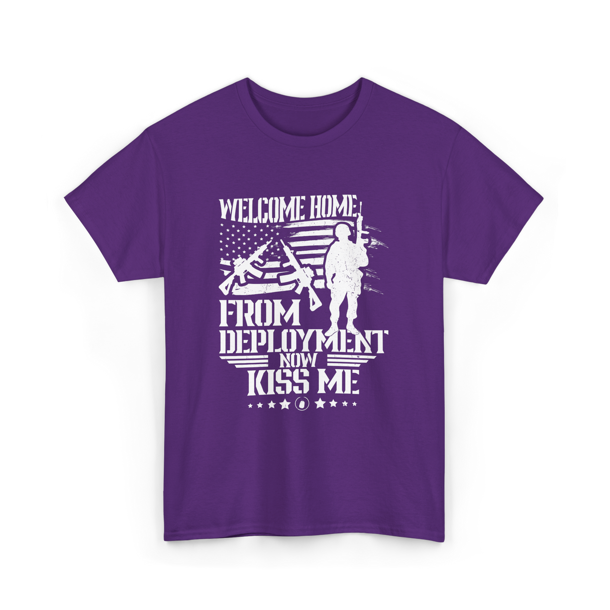 Welcome Home Deployment Military T-Shirt - Purple