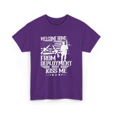 Welcome Home Deployment Military T-Shirt - Purple