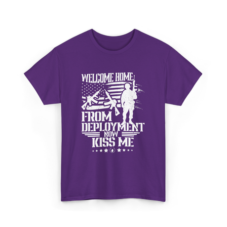 Welcome Home Deployment Military T-Shirt - Purple