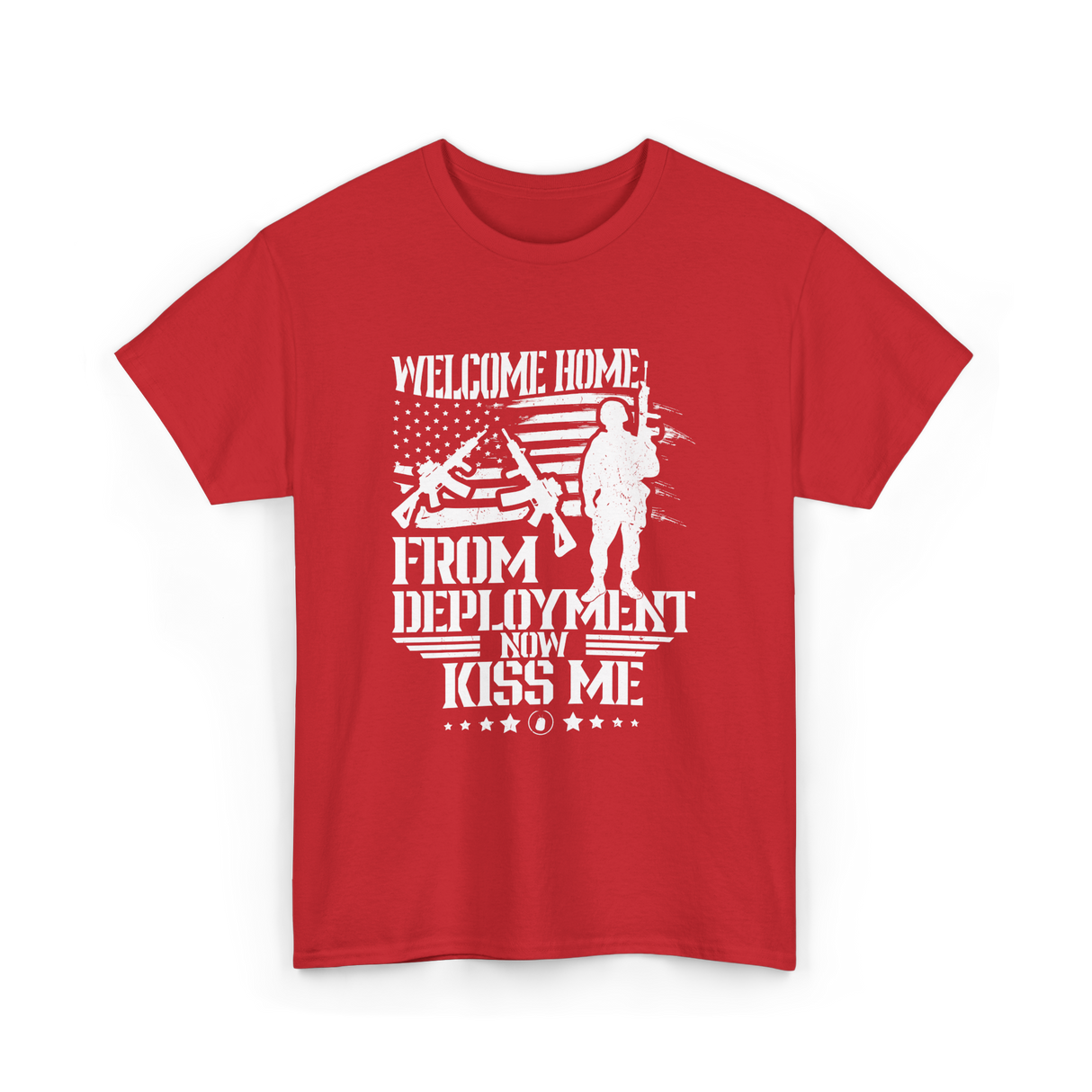 Welcome Home Deployment Military T-Shirt - Red