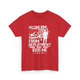 Welcome Home Deployment Military T-Shirt - Red