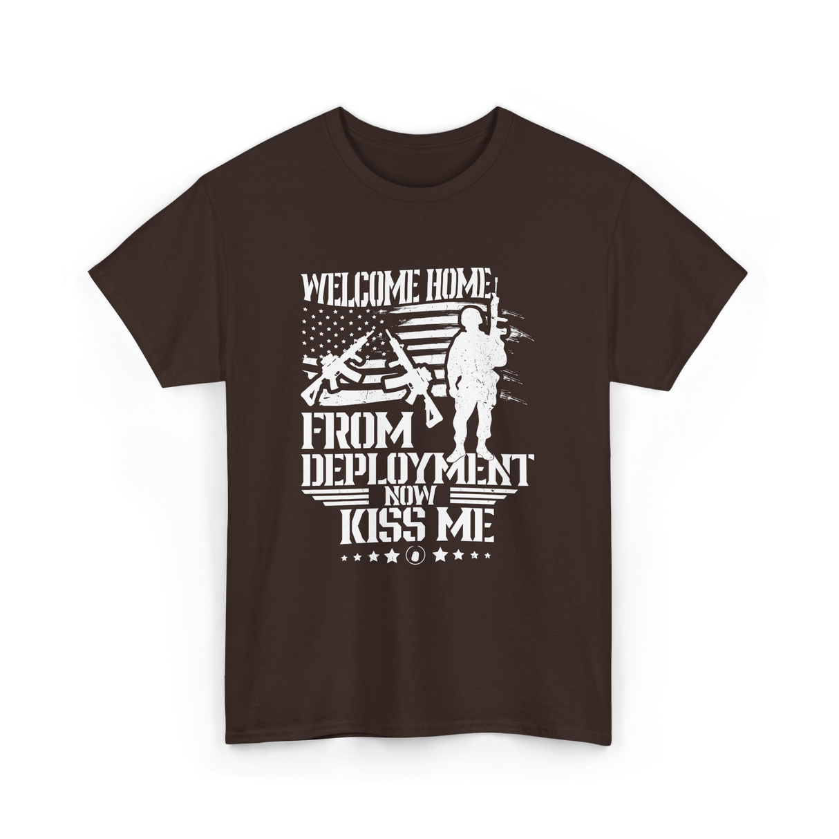 Welcome Home Deployment Military T-Shirt - Dark Chocolate