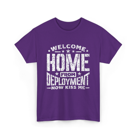 Welcome Home Deployment Welcome Home T-Shirt - Purple