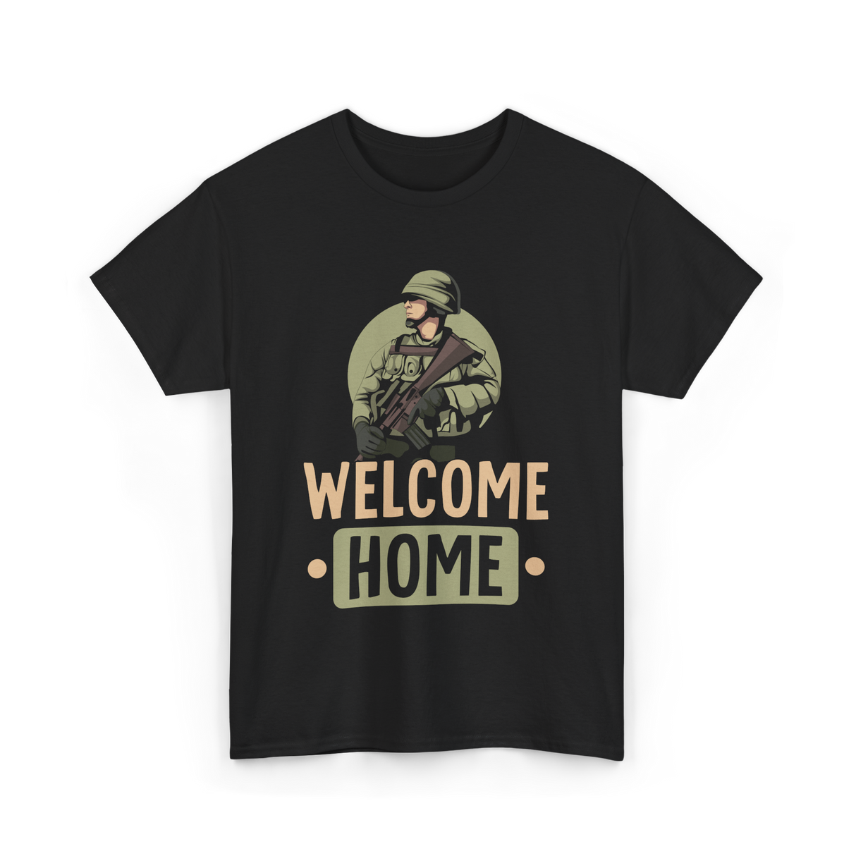 Welcome Home Military Soldier T-Shirt - Black