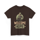 Welcome Home Military Soldier T-Shirt - Dark Chocolate