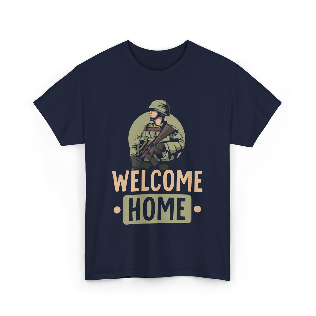 Welcome Home Military Soldier T-Shirt - Navy