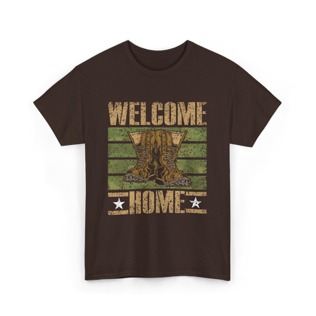 Welcome Home Military Soldiers T-Shirt - Dark Chocolate