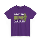 Welcome Home My Hero Military T-Shirt - Purple